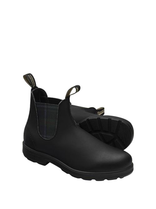 Stivaletto modello Chelsea 1614 color nero e tartan verde BLUNDSTONE | 1614.