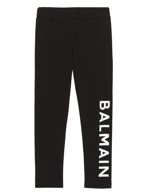 Leggings bambina con stampa BALMAIN Kids | BT6A90Z1532930BC