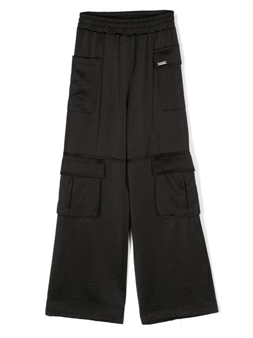 Pantalone bambina cargo nero MONNALISA | 17D40141220050