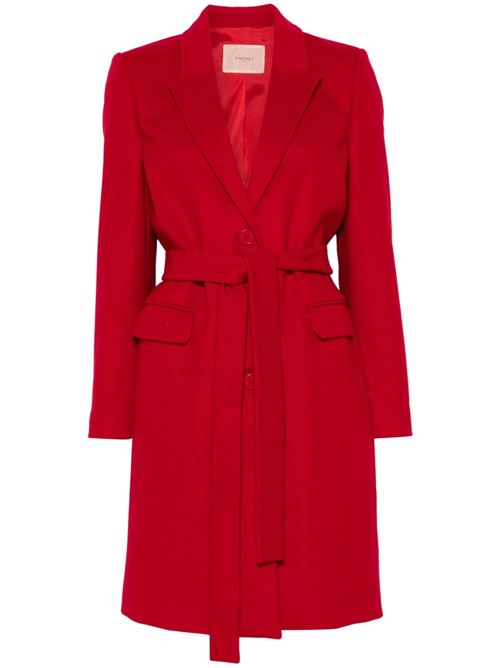 Cappotto donna monopetto rosso TWINSET | 242TT220200740