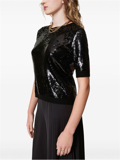 T-shirt donna con paillettes TWINSET | 242TT314100006