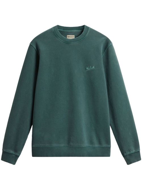 Felpa uomo girocollo verde WOOLRICH | CFWOSW0259MRUT368631134