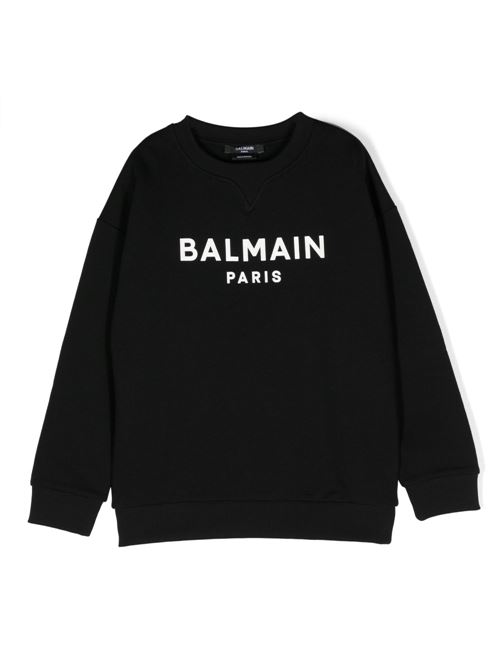 Felpa bambino con stampa BALMAIN Kids | BS4R20Z0001930BC