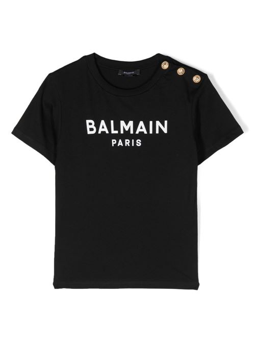 T shirt bambino con stampa BALMAIN Kids | BS8Q41Z0057930OR