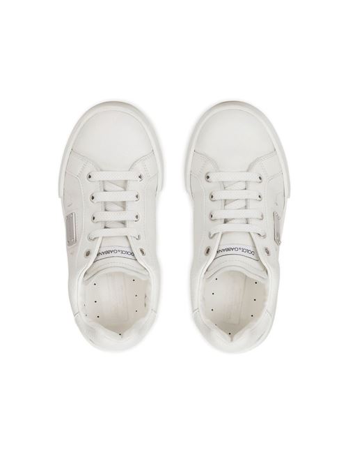 Sneakers bianca con logo Dolce & Gabbana Kids | DA5111A344480001