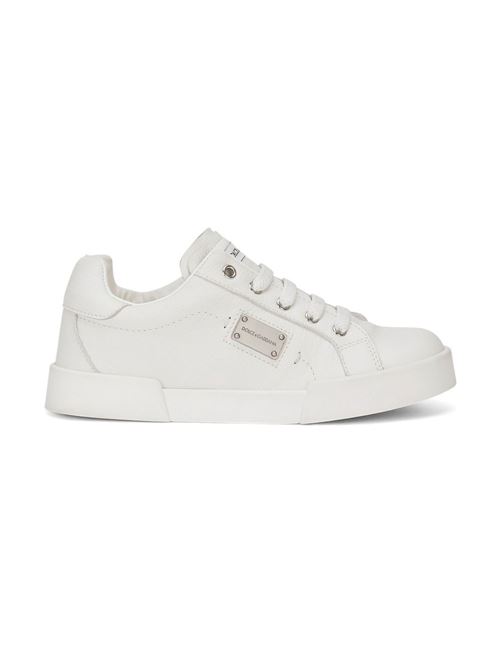 Sneakers bianca con logo Dolce & Gabbana Kids | DA5111A344480001