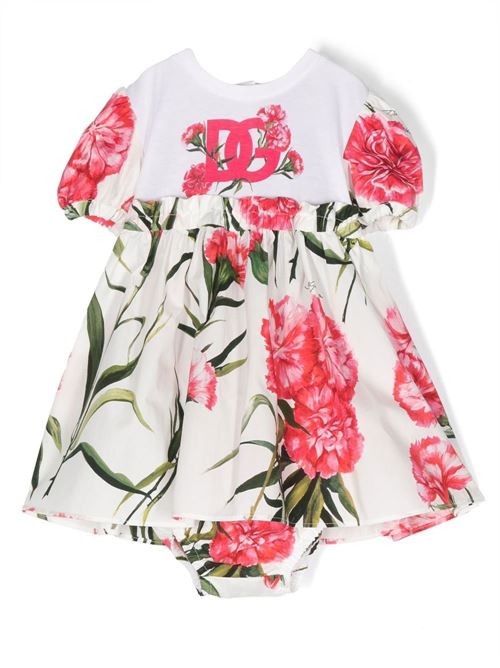 Abito neonata con stampa floreale Dolce & Gabbana Kids | L2JD6KG7I4RHA3VL