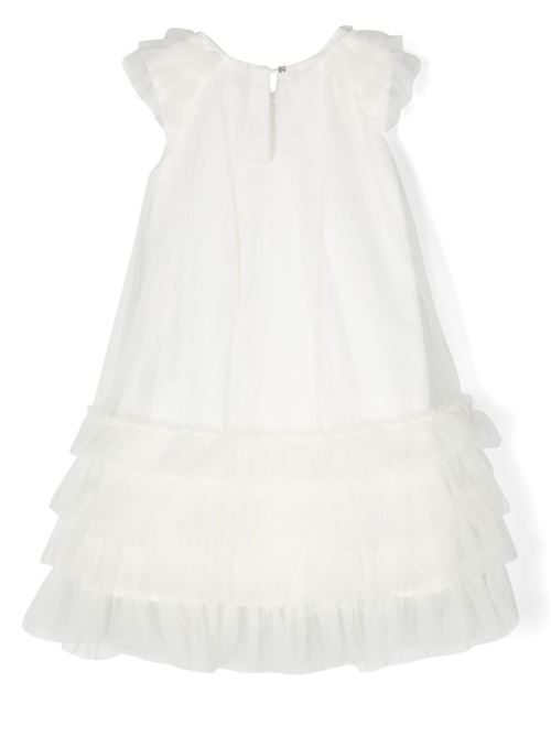 Abito bambina con gale Bianco MONNALISA | 17A902T99450001